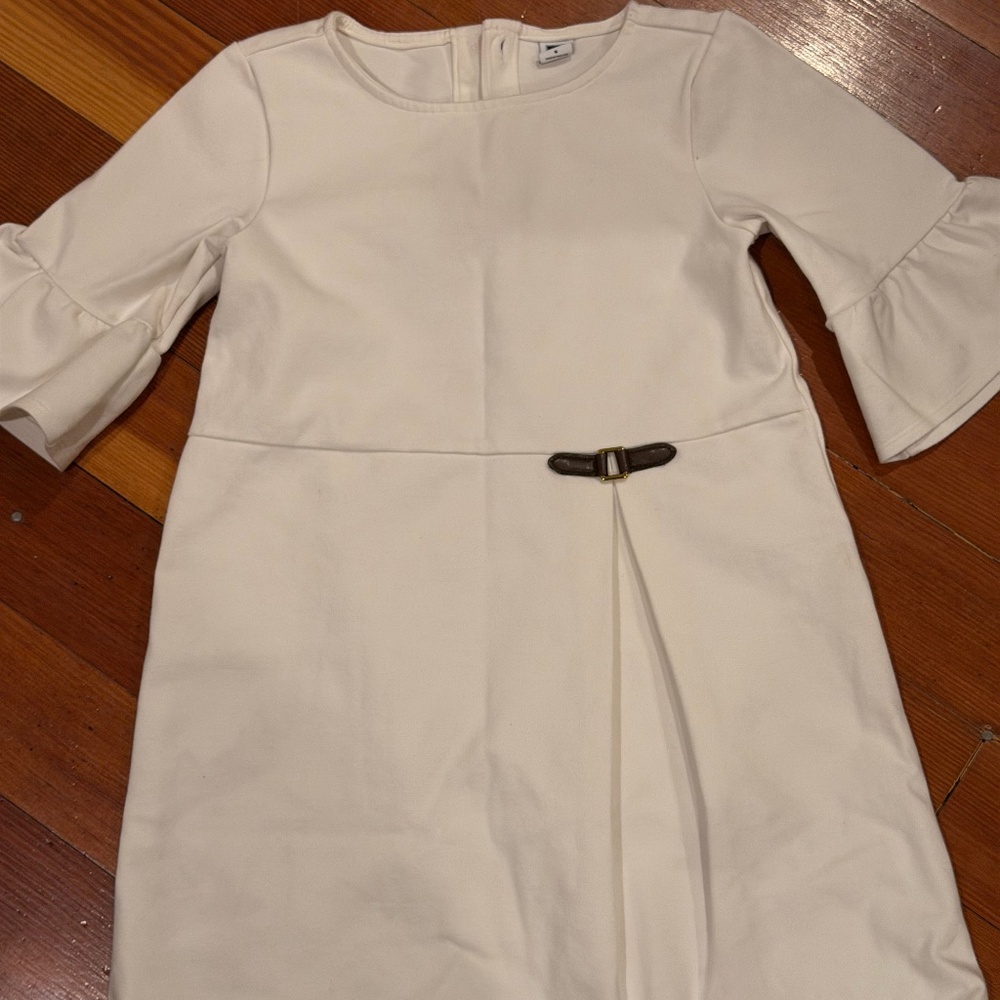 Girls Janie And Jack 3/4 Sleeve Dress White